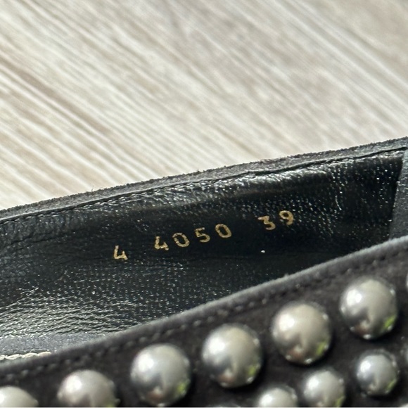 Sergio Rossi Black Suede Silver Studded Platform Pumps - Picture 10 of 13